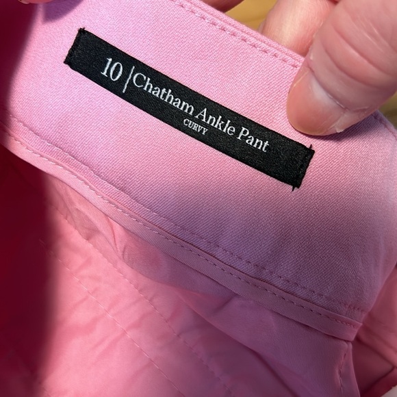 NWT Talbots Chatham Ankle Pant Cotton Candy Pink Size 10 Curvy - Picture 9 of 10
